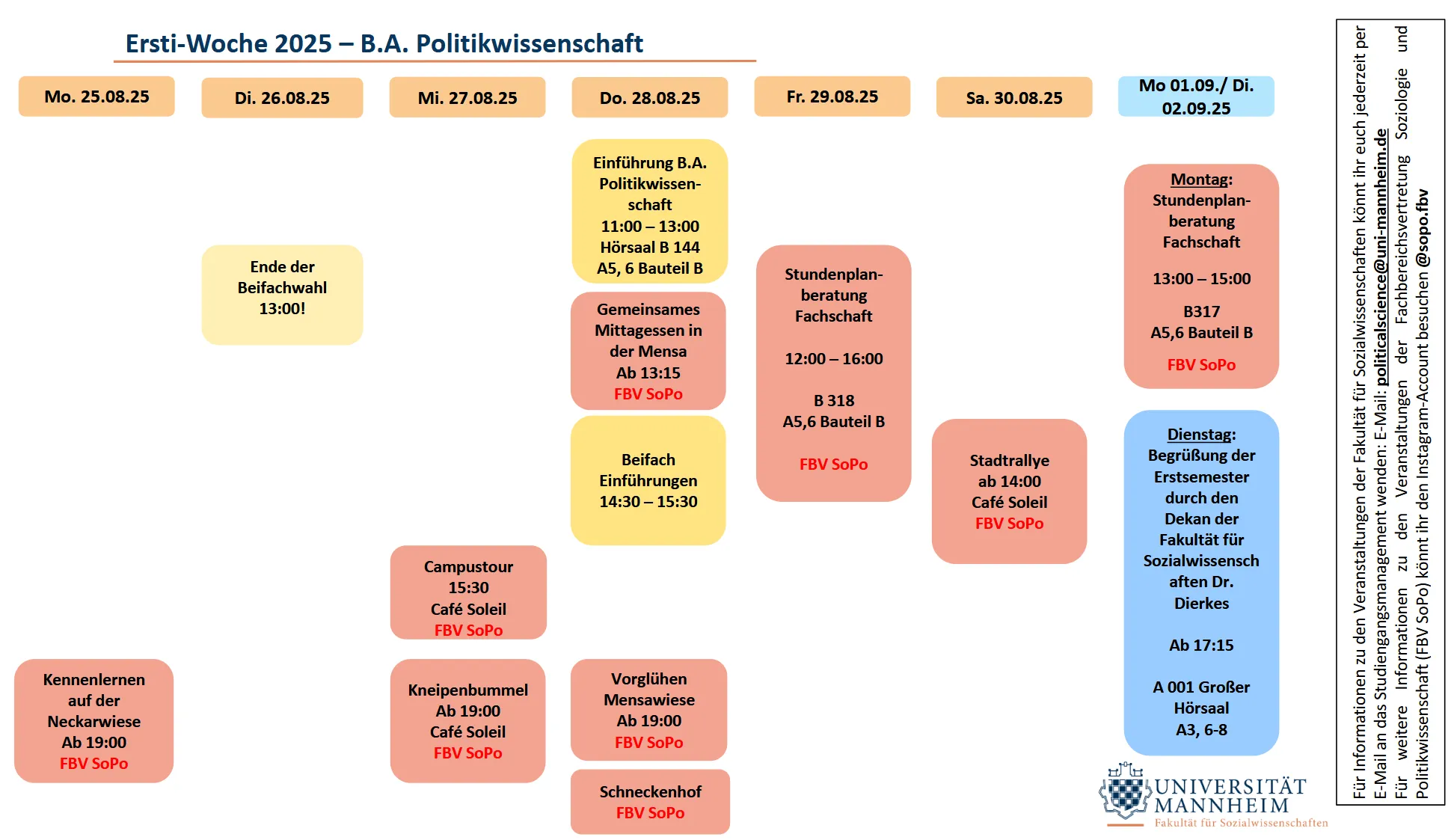 Zeitplan Bachelor PoWi